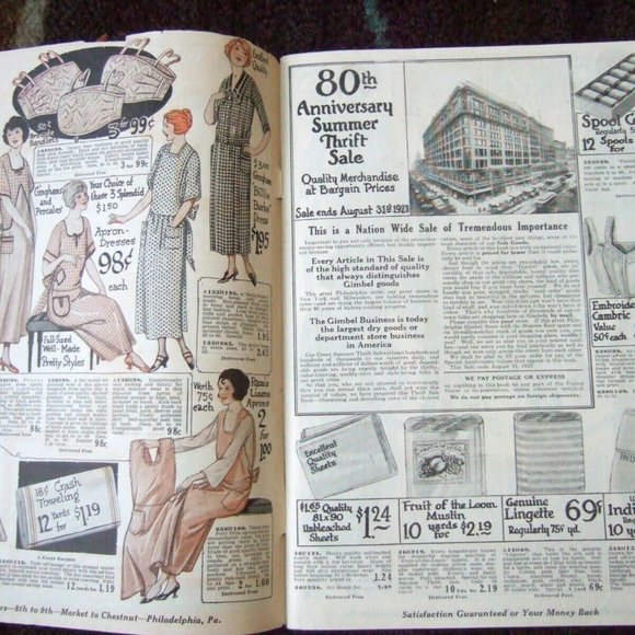 Gimbels CATALOG - SUMMER THRIFT 1922-1923 fashion, homewares, WATCHES, PENS +++ - Picture 4 of 5